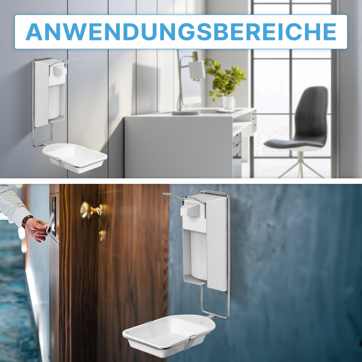 ARNOMED Tropfschale, Kunststoff, weiß, für Desinfektionsmittelspender – Ansicht 4
