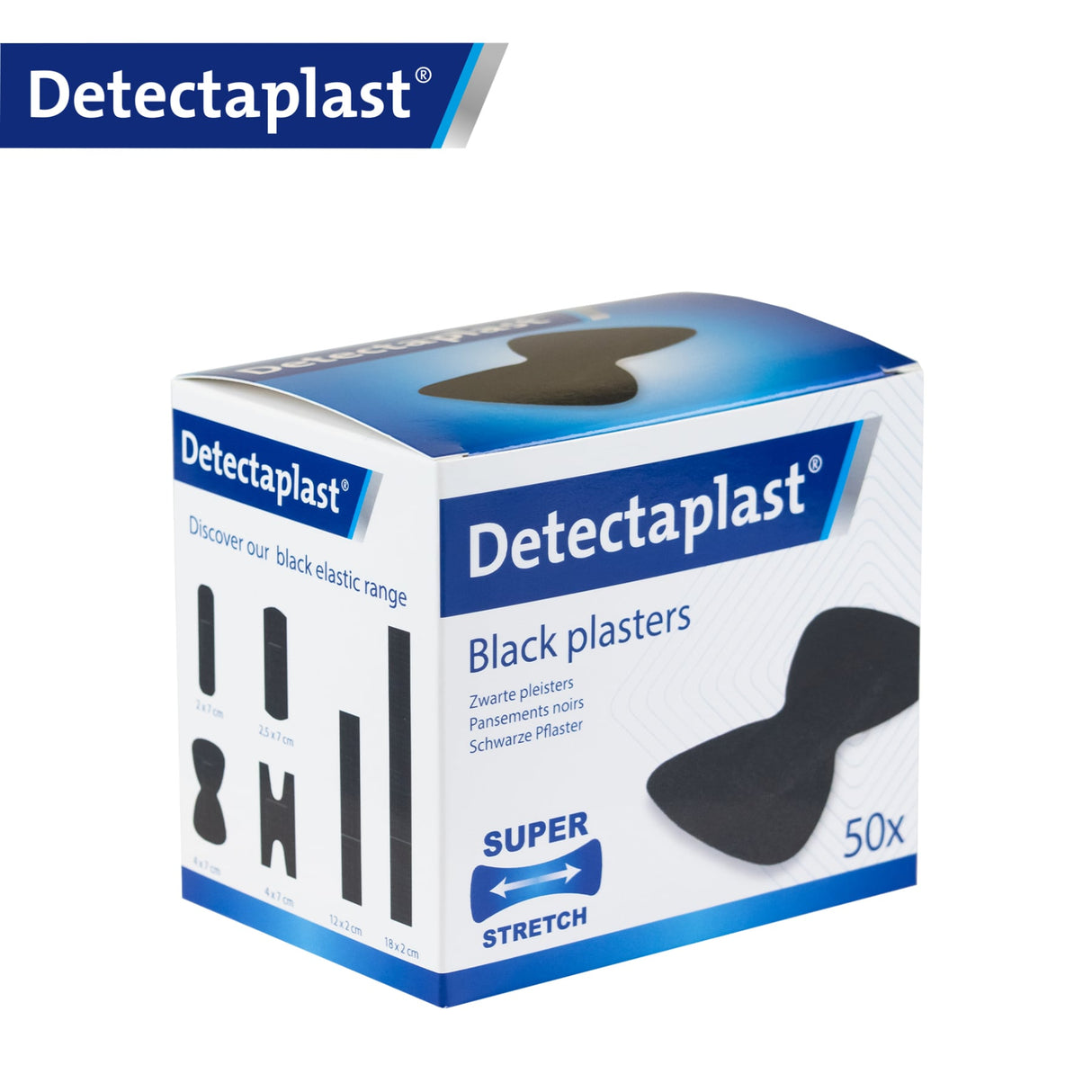 Detectaplast Super Stretch black Pflaster, schwarz – stark dehnbar und hypoallergen – Ansicht 10
