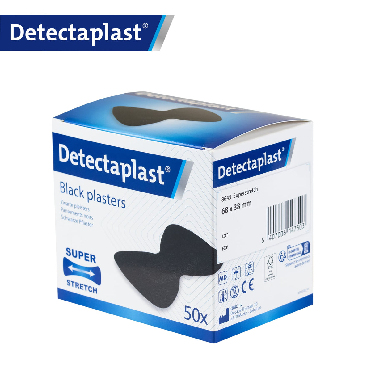 Detectaplast Super Stretch black Pflaster, schwarz – stark dehnbar und hypoallergen – Ansicht 11