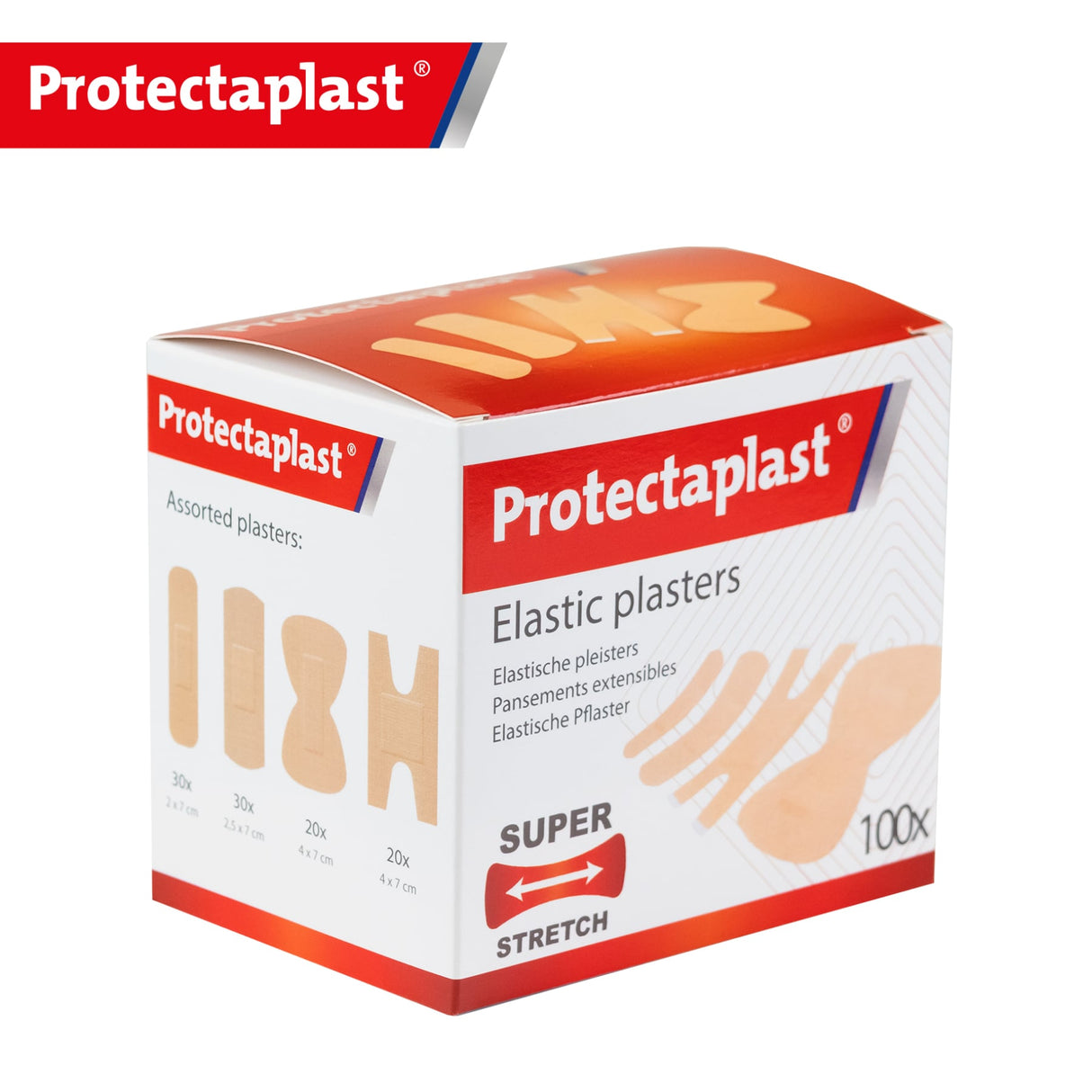 Protectaplast Super Stretch Pflaster, elastisch, beige – latexfrei, für viel bewegte Körperstellen – Ansicht 10