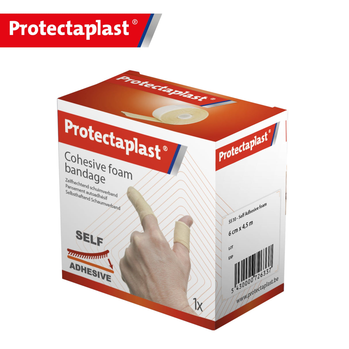 Protectaplast Foam Bandage Schaumverband, beige – klebstofffrei, elastisch, wasserfest – Ansicht 7