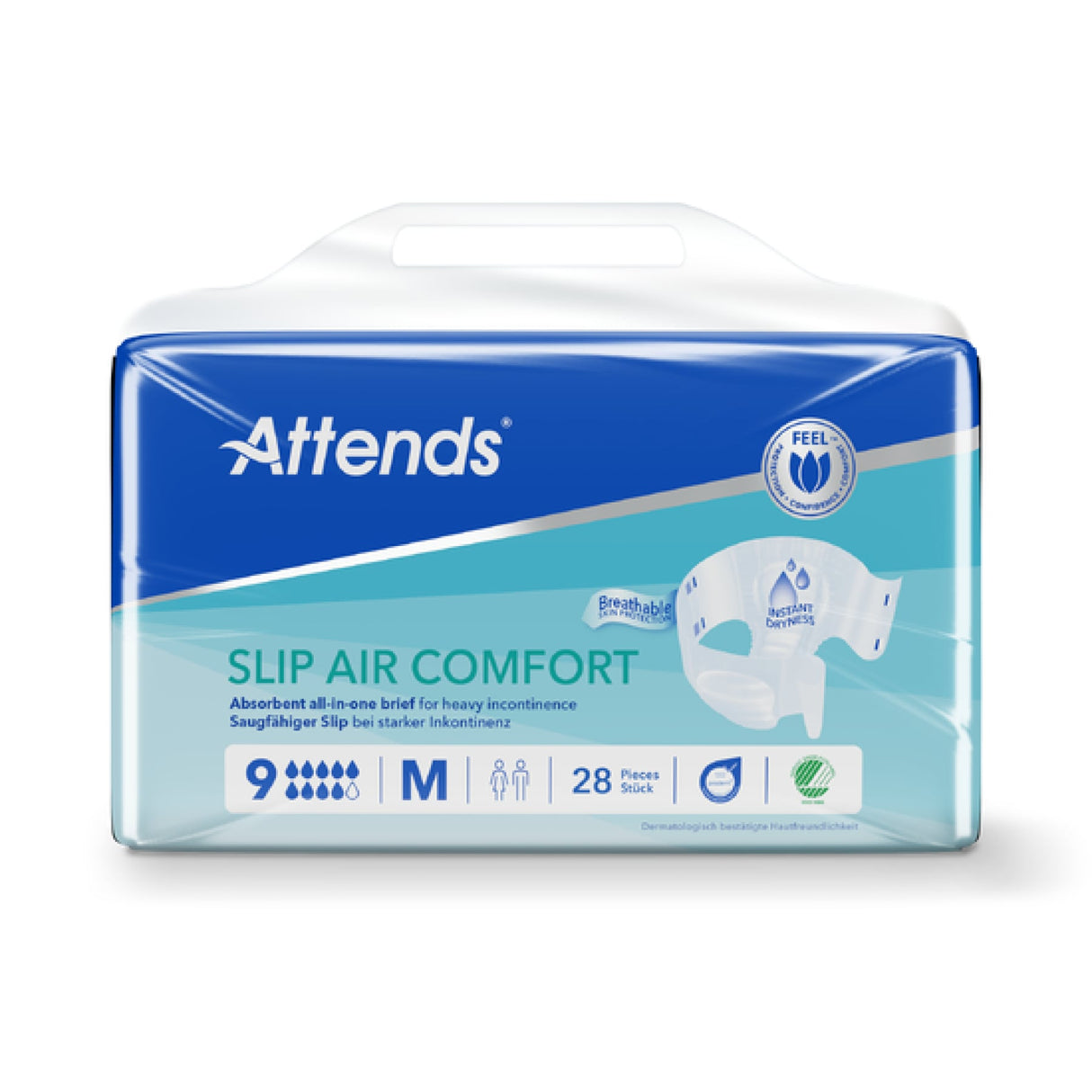 Attends Slip Air Comfort 9 Inkontinenzslips mit speziellen Saugkanälen und hoher Saugleistung