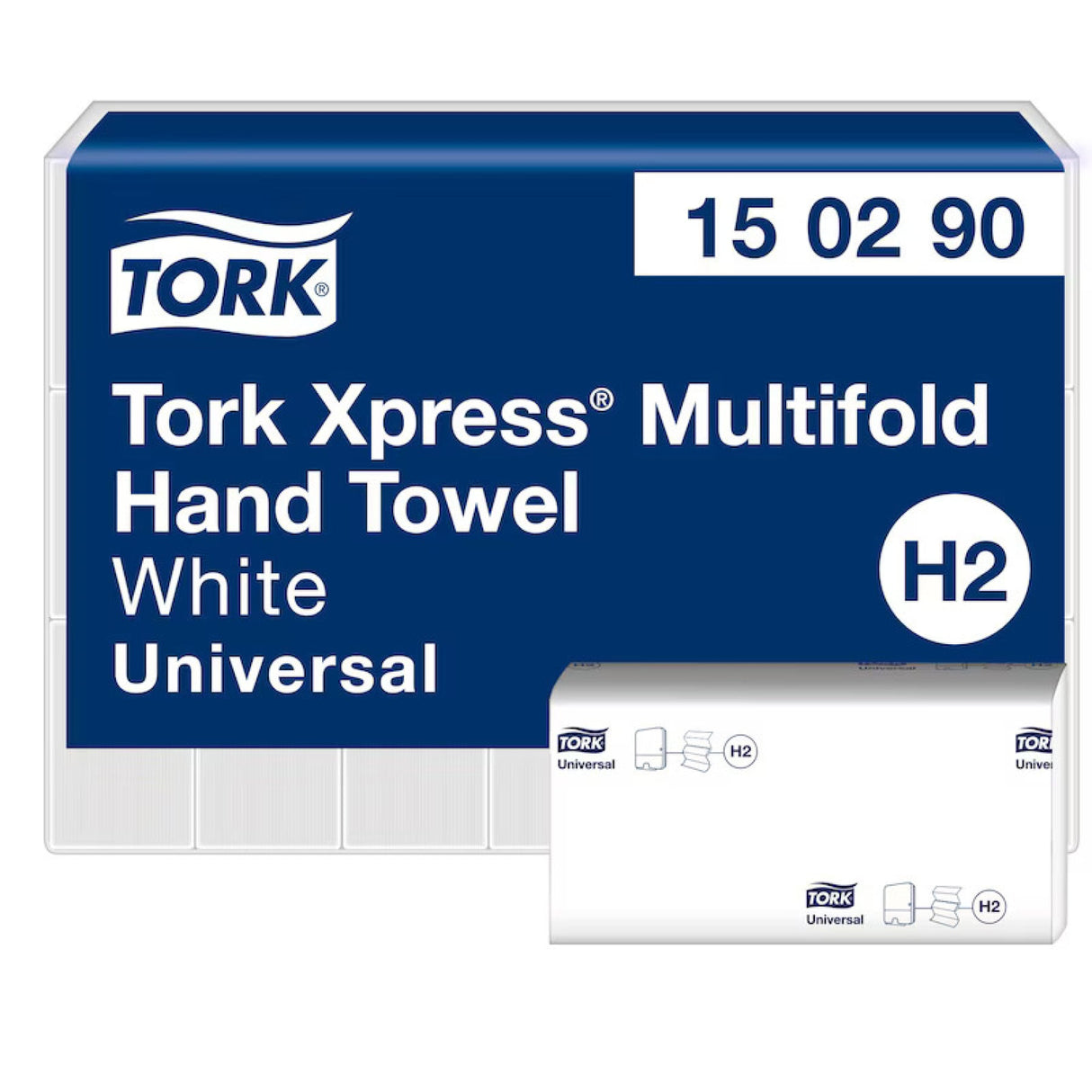Tork Xpress Multifold Papierhandtücher H2, 2-lagig, weiß, 100 % Recyclingfasern