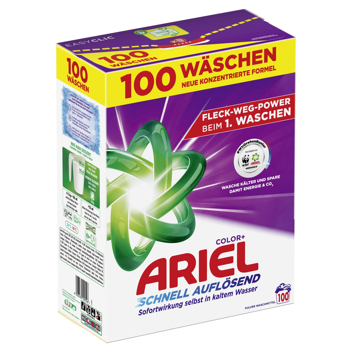 Ariel Color+ Pulver Colorwaschmittel für strahlende Reinheit – Ansicht 7
