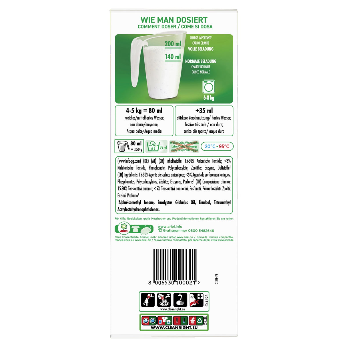 Ariel Color+ Pulver Colorwaschmittel für strahlende Reinheit – Ansicht 6