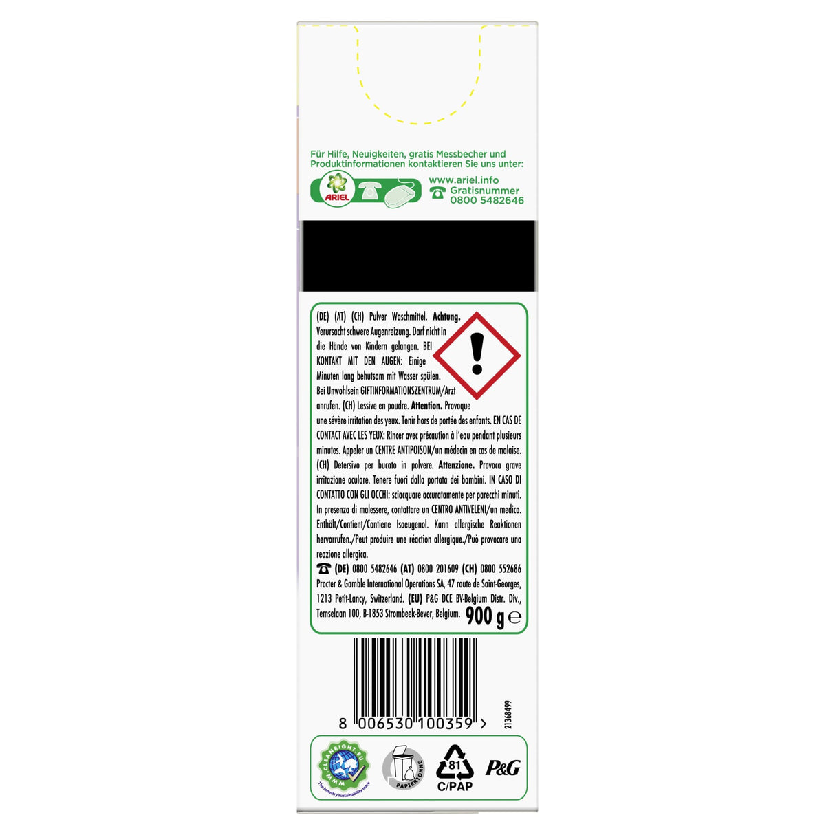 Ariel Color+ Pulver Colorwaschmittel für strahlende Reinheit – Ansicht 3