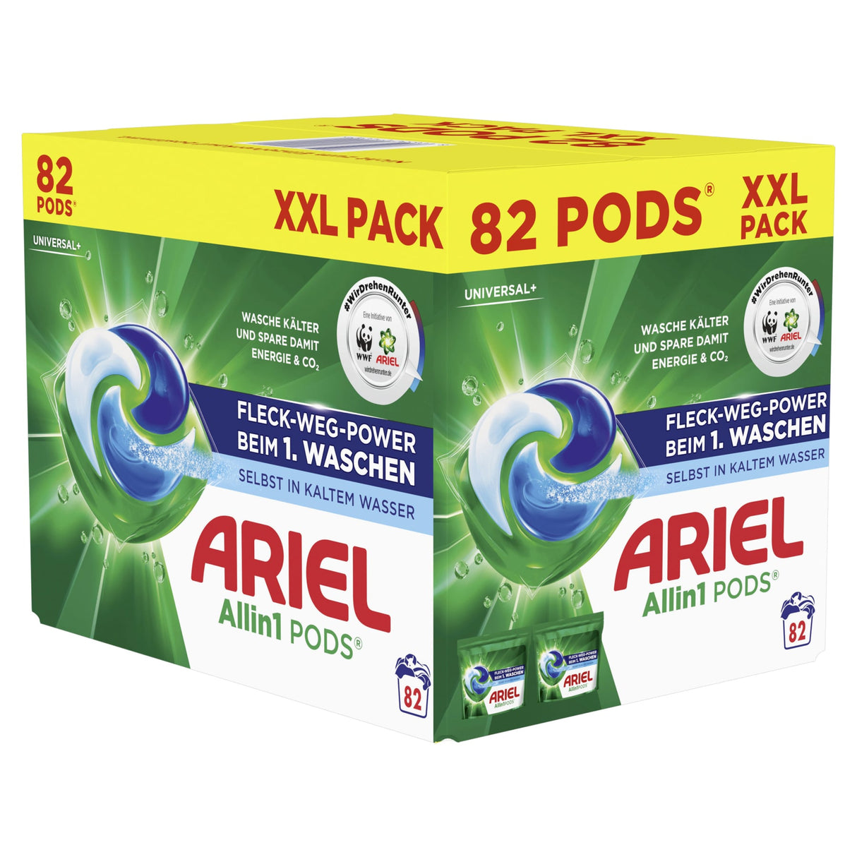Ariel All in 1 PODS Universal+ Waschmittelpods mit 3-Kammer-Technologie