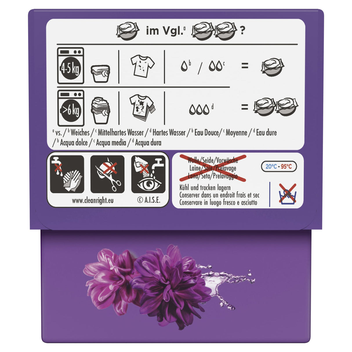 Lenor All in 1 PODS Colorwaschmittel Amethyst Blütentraum, mit Weichheit & Frische – Ansicht 4