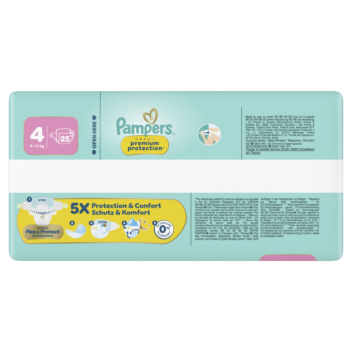 Pampers Premium Protection Windeln Größe 4 Maxi (9-14 kg) mit 3-fach-Schutz-System – Ansicht 3