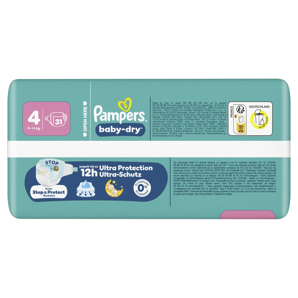 Pampers Baby Dry Windeln Größe 4 Maxi, 9-14 kg – extra Trockenheitslage – Ansicht 4