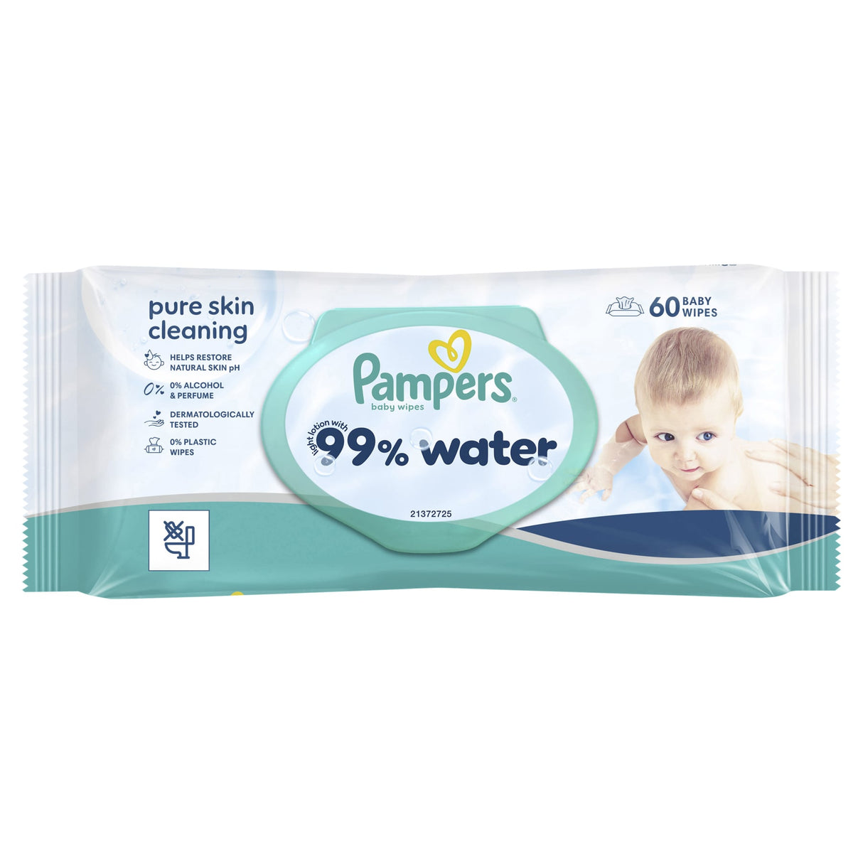 Pampers Feuchttücher 99% Water, parfüm- und alkoholfrei – Ansicht 5