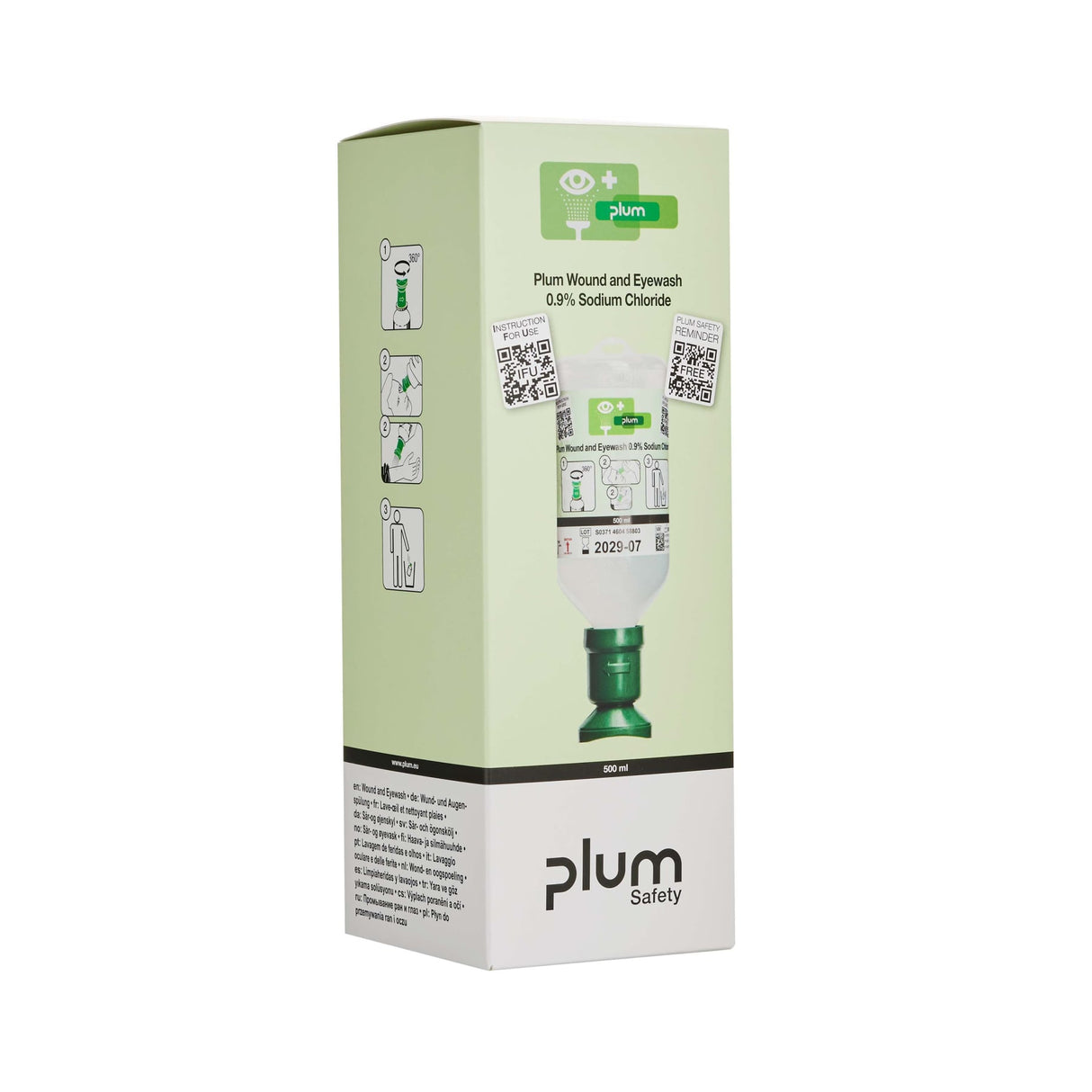 Plum Wund- und Augenspüllösung NaCl steril im Einzelkarton – ergonomische Augenschale – Ansicht 5