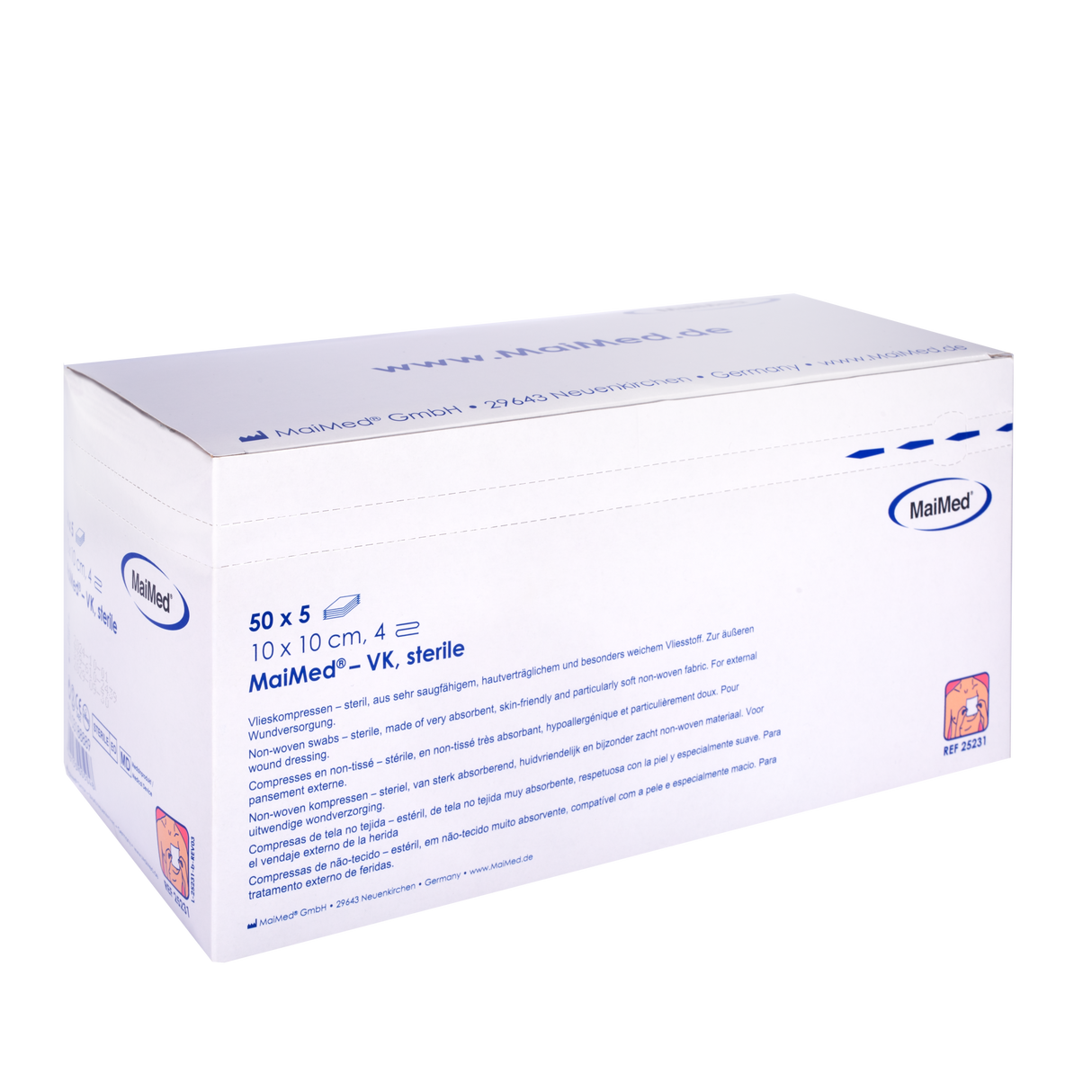 MaiMed® Vlieskompressen steril 4-fach 50 x 5 Stück