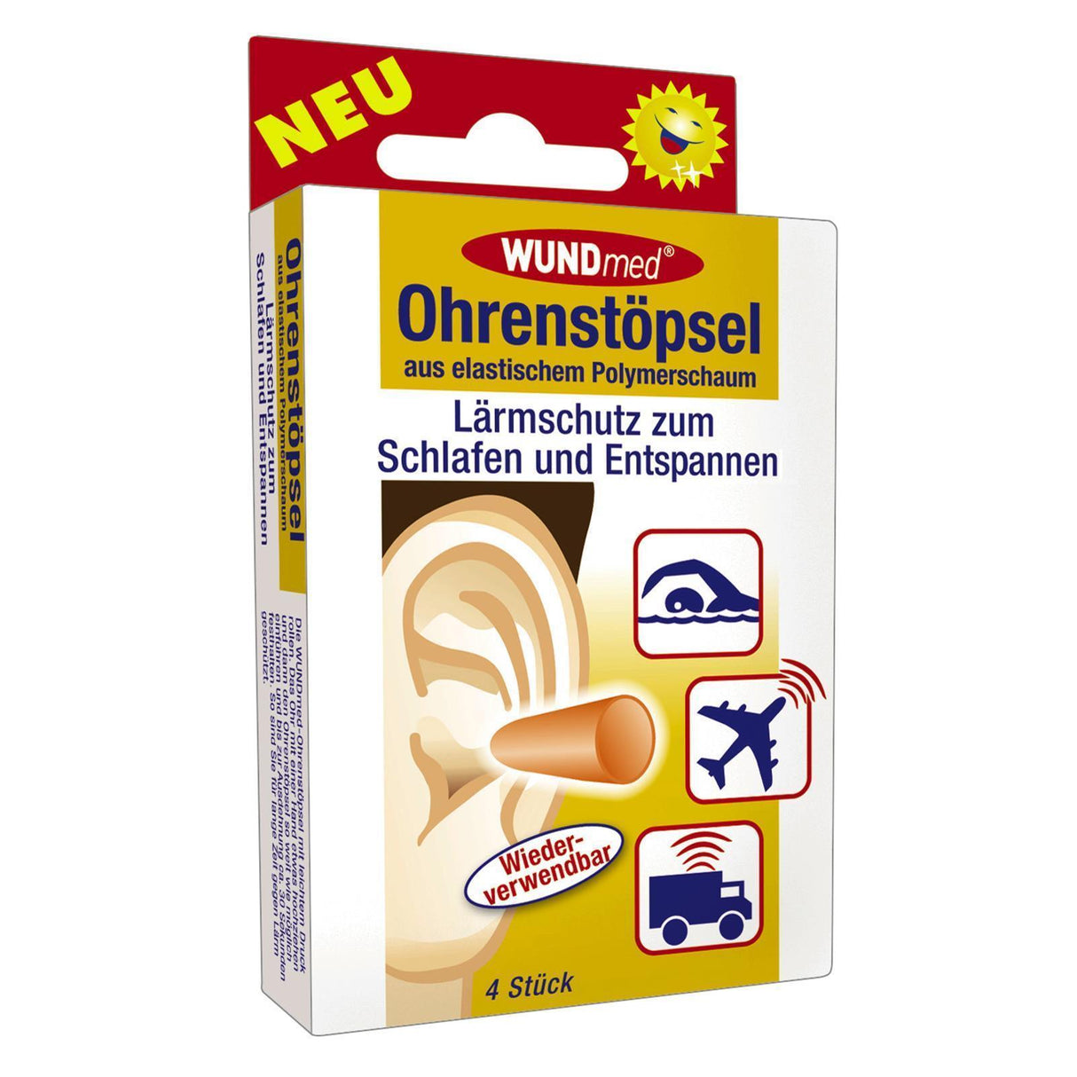 Wundmed Ohrenstöpsel 4er Polymerschaum