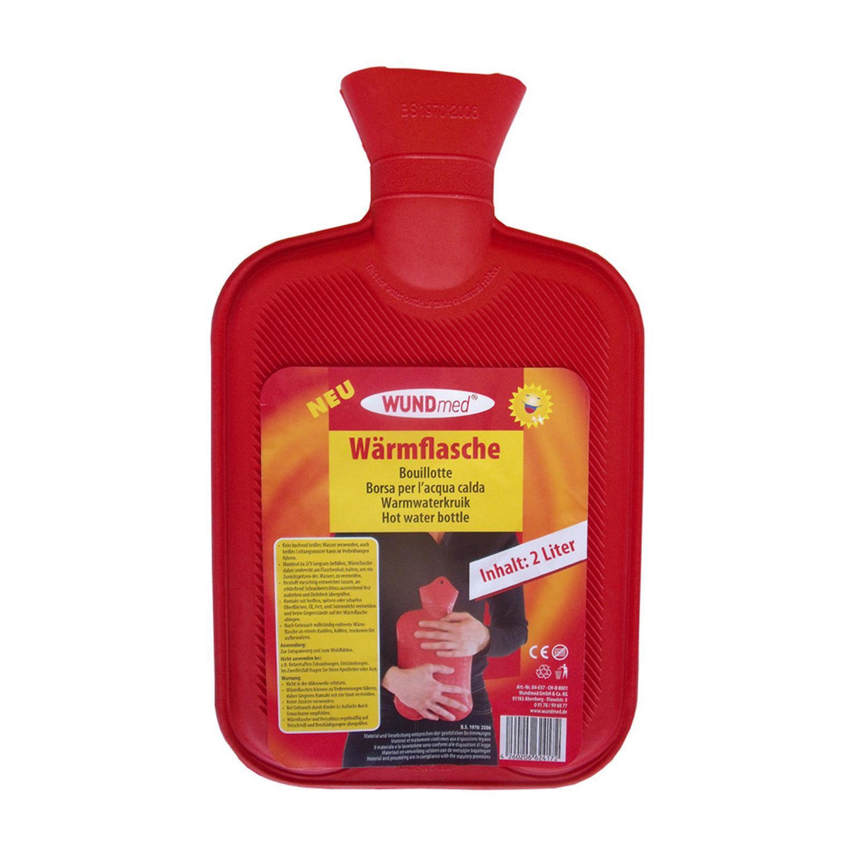 Wundmed Wärmflasche für Erwachsene 2 Liter