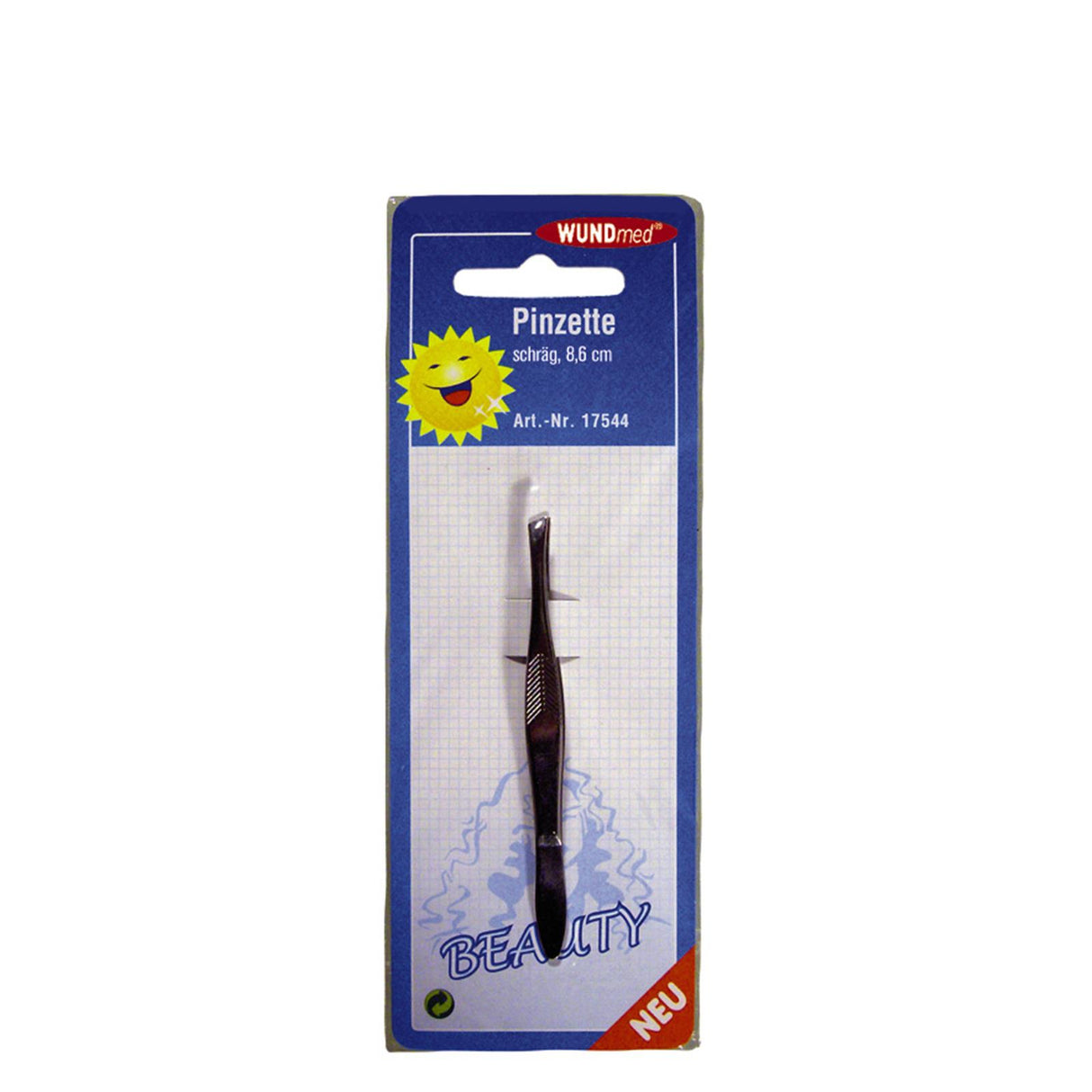 Wundmed Pinzette abgeschrägt 8,6 cm