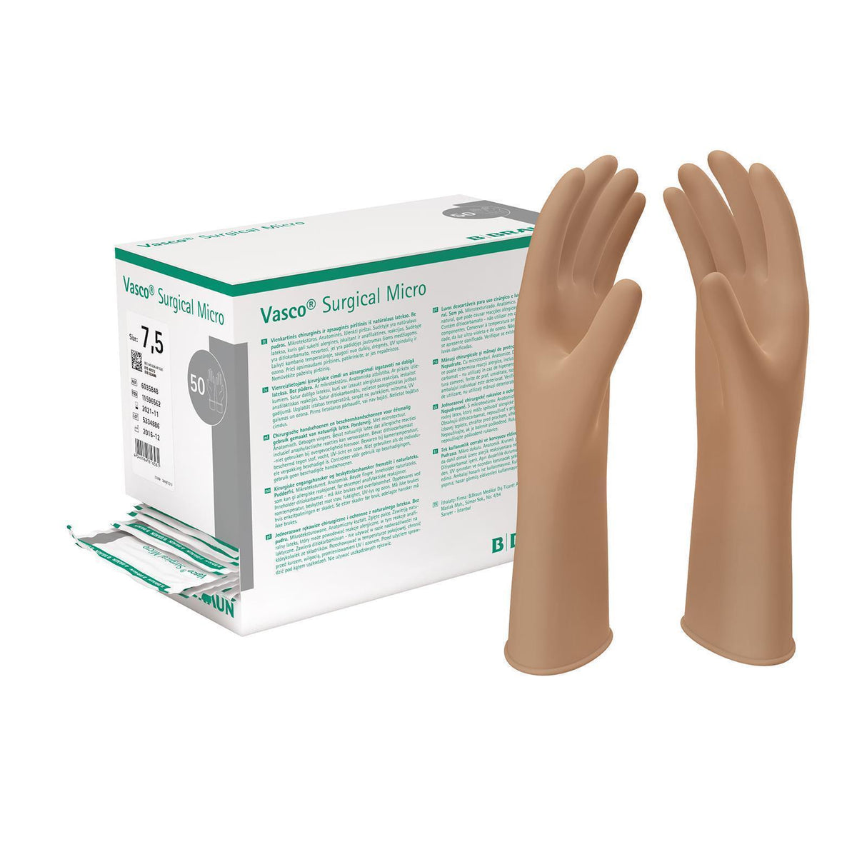 B.Braun Vasco Surgical Micro OP-Handschuhe Mikrochirurgie 50 Stück