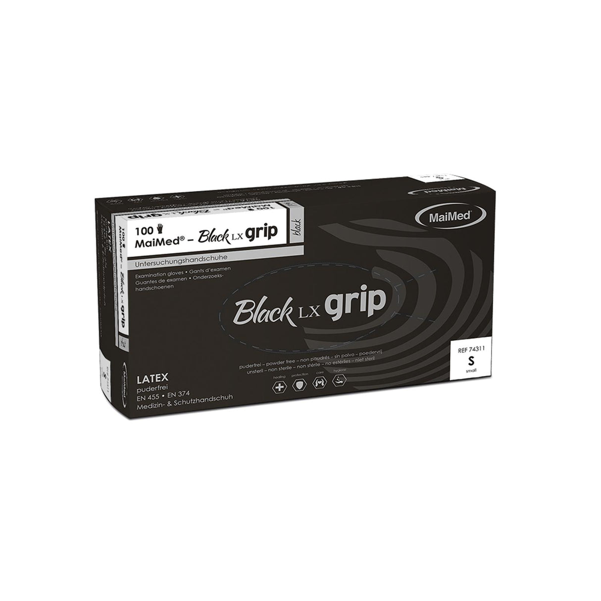 MaiMed Untersuchungshandschuhe Black LX puderfrei