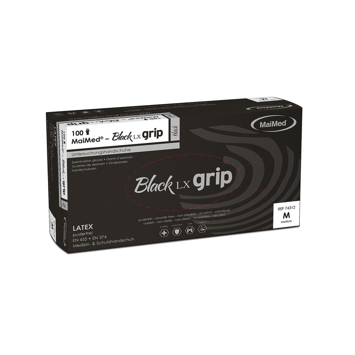 MaiMed Untersuchungshandschuhe Black LX puderfrei
