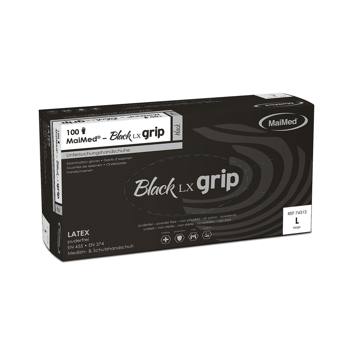 MaiMed Untersuchungshandschuhe Black LX puderfrei
