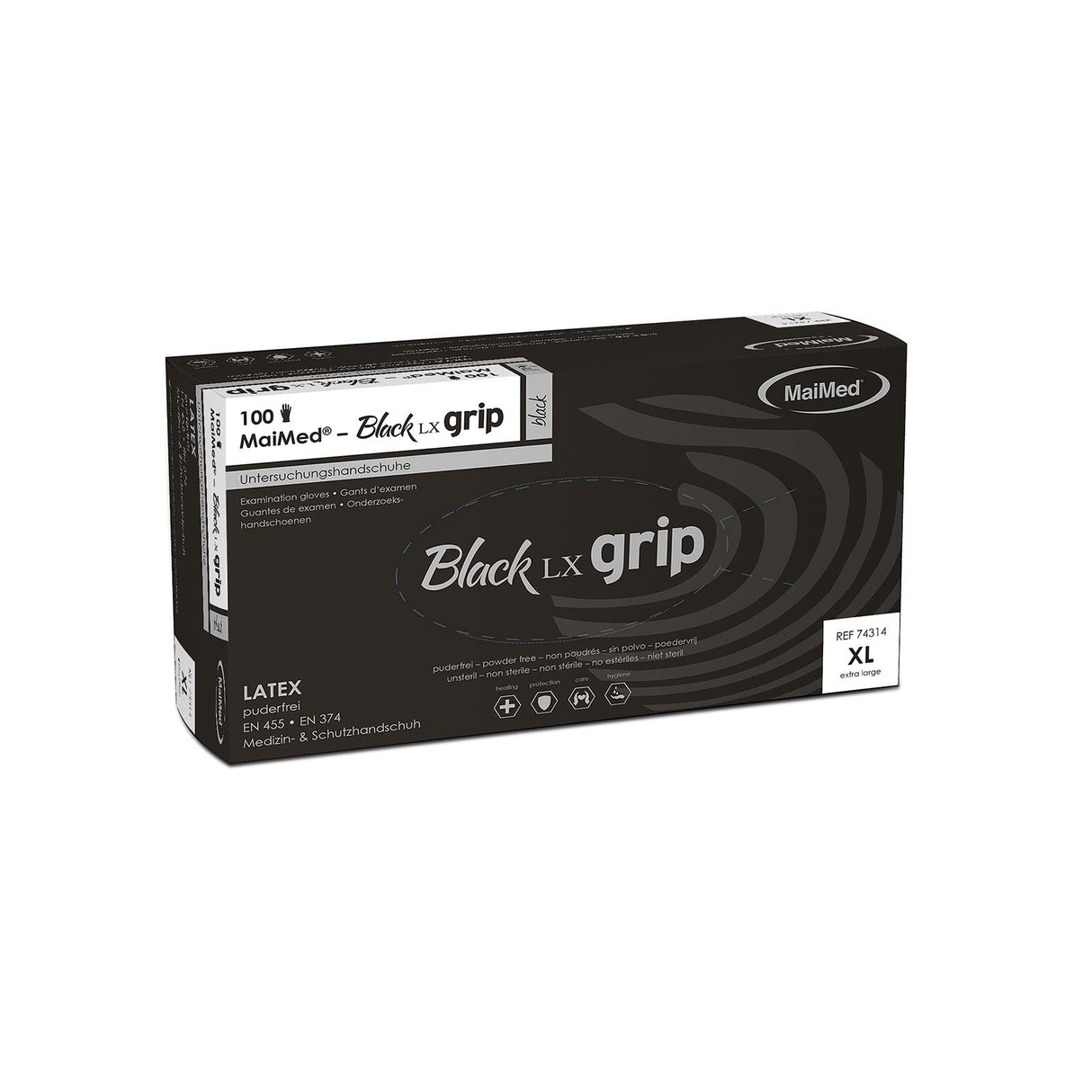 MaiMed Untersuchungshandschuhe Black LX puderfrei