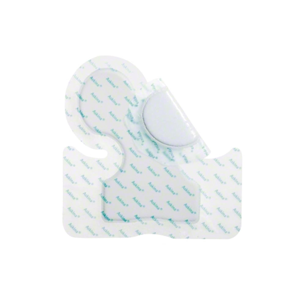 B. Braun Askina DesSil Heel Schaumstoffverband mit Haftrand für die Ferse 5 Stück 22 x 21,6 cm
