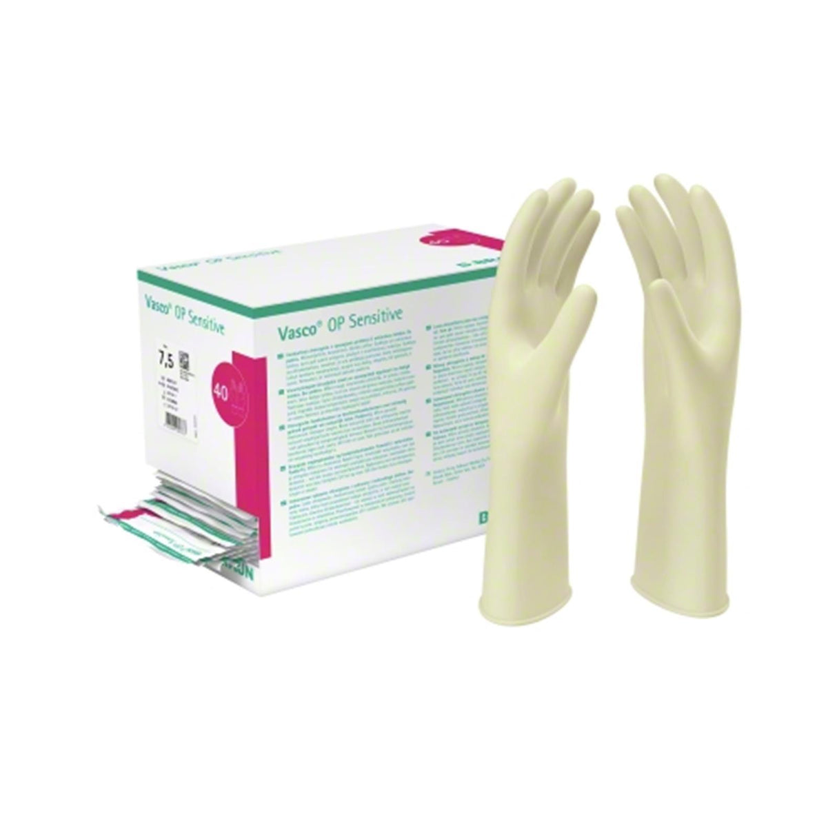B. Braun Vasco OP Sensitive Latex Einmalhandschuhe naturweiß steril 40 Paar