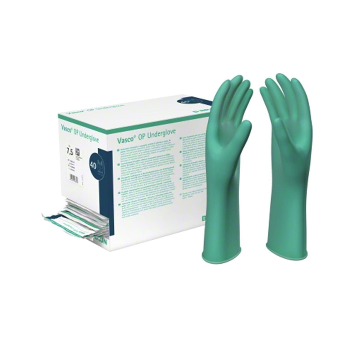 B. Braun Vasco OP Underglove OP-Indikatorhandschuhe Latex grün steril 40 Paar