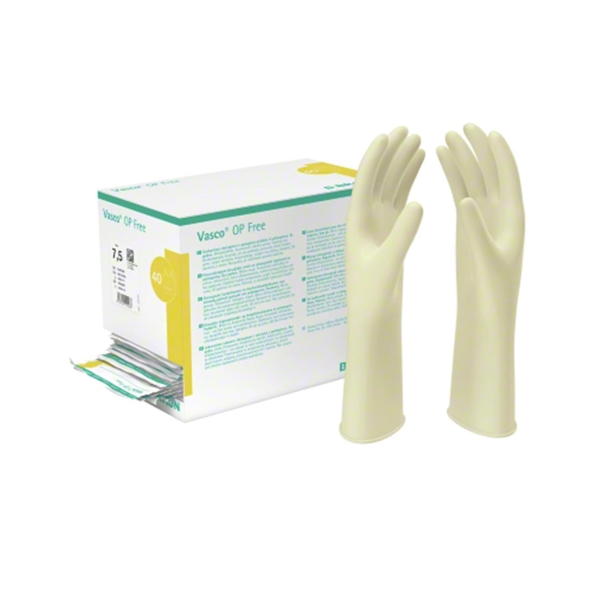 B. Braun Vasco OP Free Einmalhandschuhe Polyisopren naturweiß steril 40 Paar