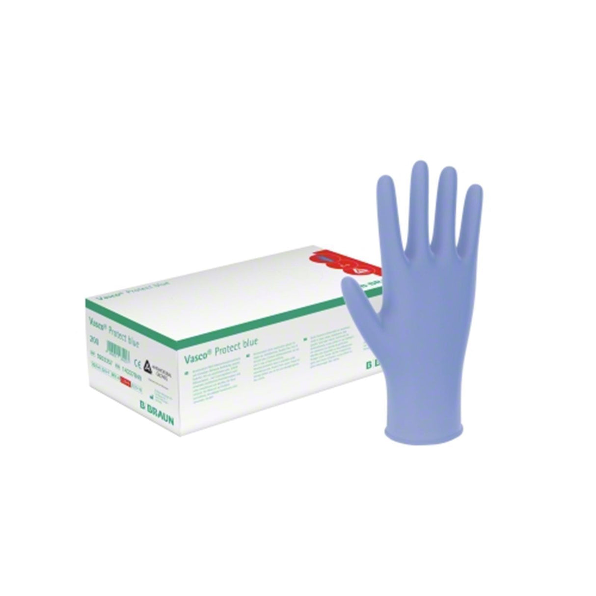B. Braun Vasco Protect Blue Untersuchungshandschuhe antimikrobiell blau 200 Stück