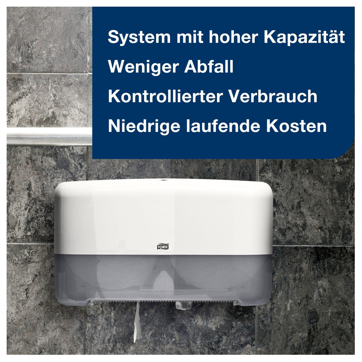 Tork Mini Jumbo Toilettenpapier T2 Advanced, 2-lagig, weiß – 170 m/Rolle – Ansicht 5