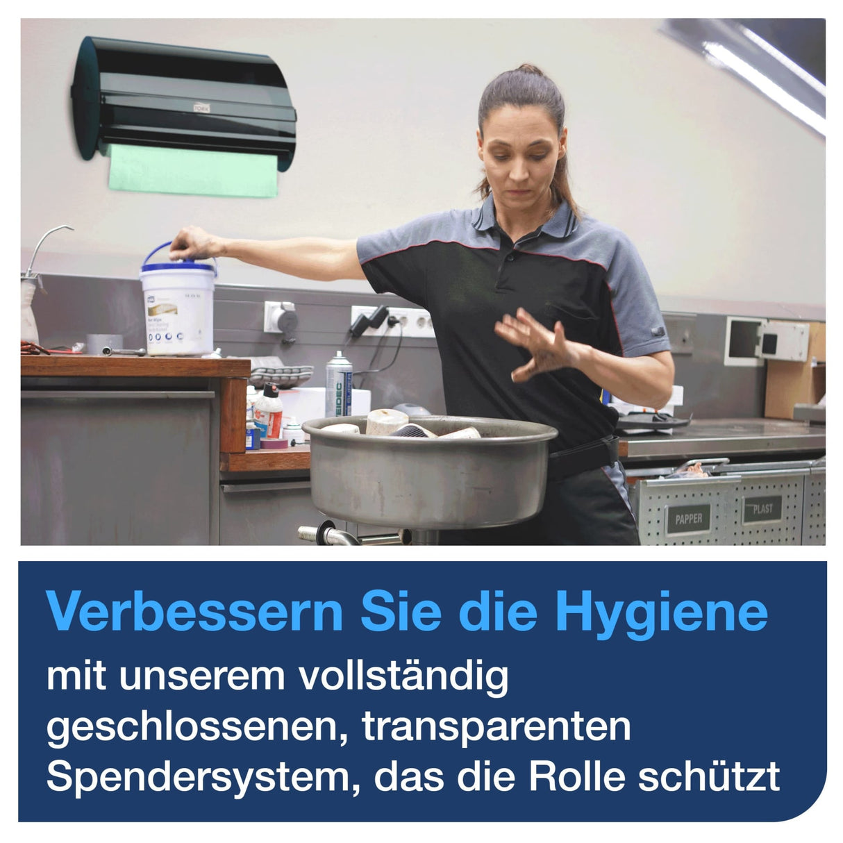 Tork Starke Papierwischtücher W5, 2-lagig, grün, weich und saugfähig – Ansicht 2