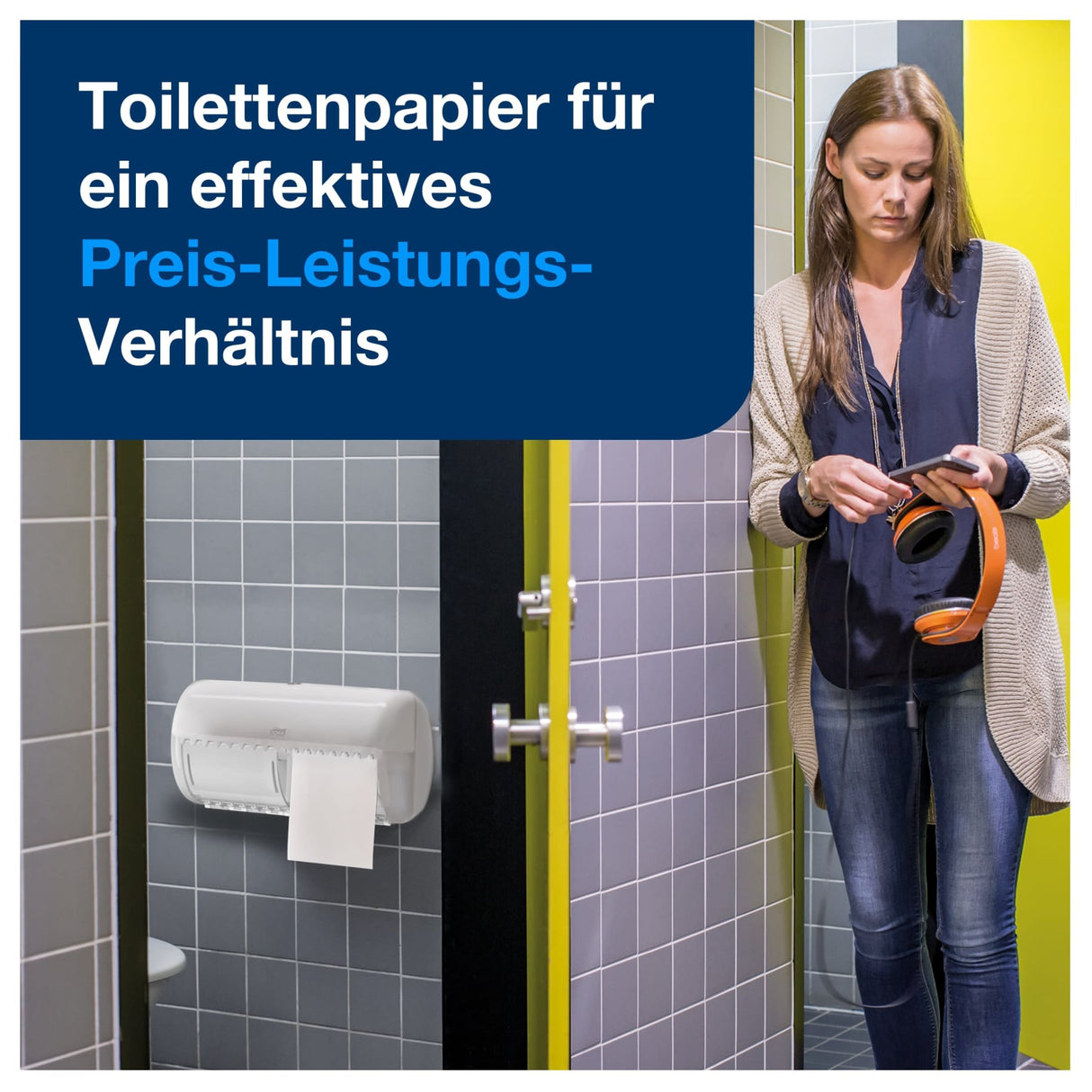 Tork Kleinrollen Toilettenpapier T4 Advanced, 3-lagig, weiß – Ansicht 6