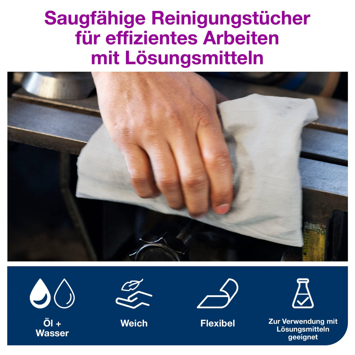 Tork Premium Reinigungstücher W1/W2/W3, wiederverwendbar, langlebig – Ansicht 7