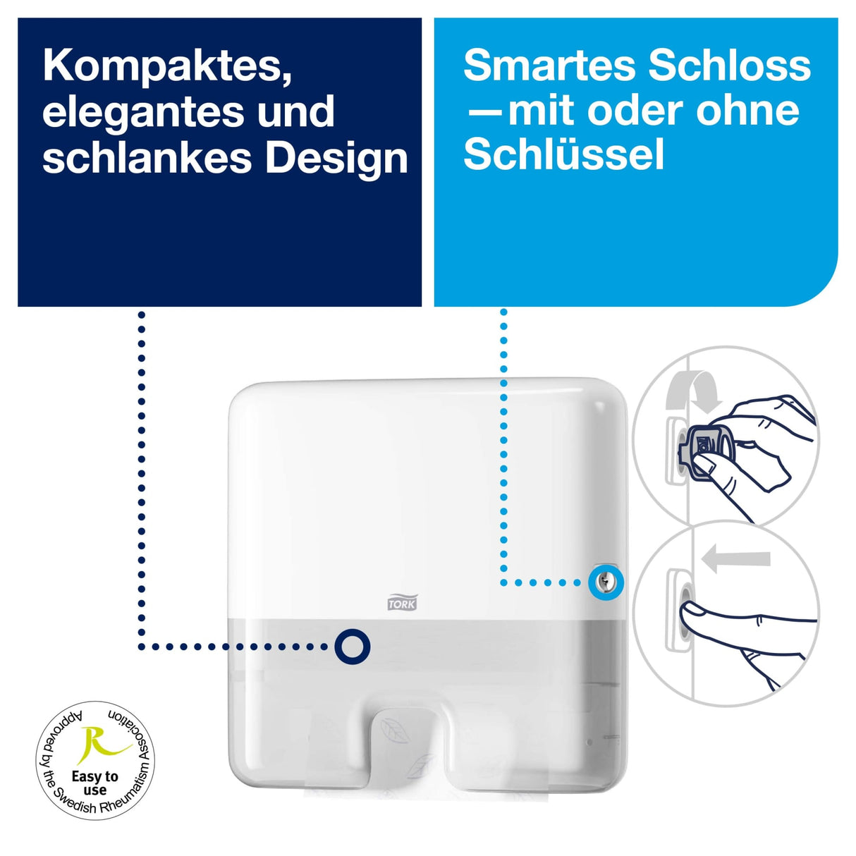 Tork Xpress Mini Handtuchspender, extra schmal, H2 – Ansicht 5
