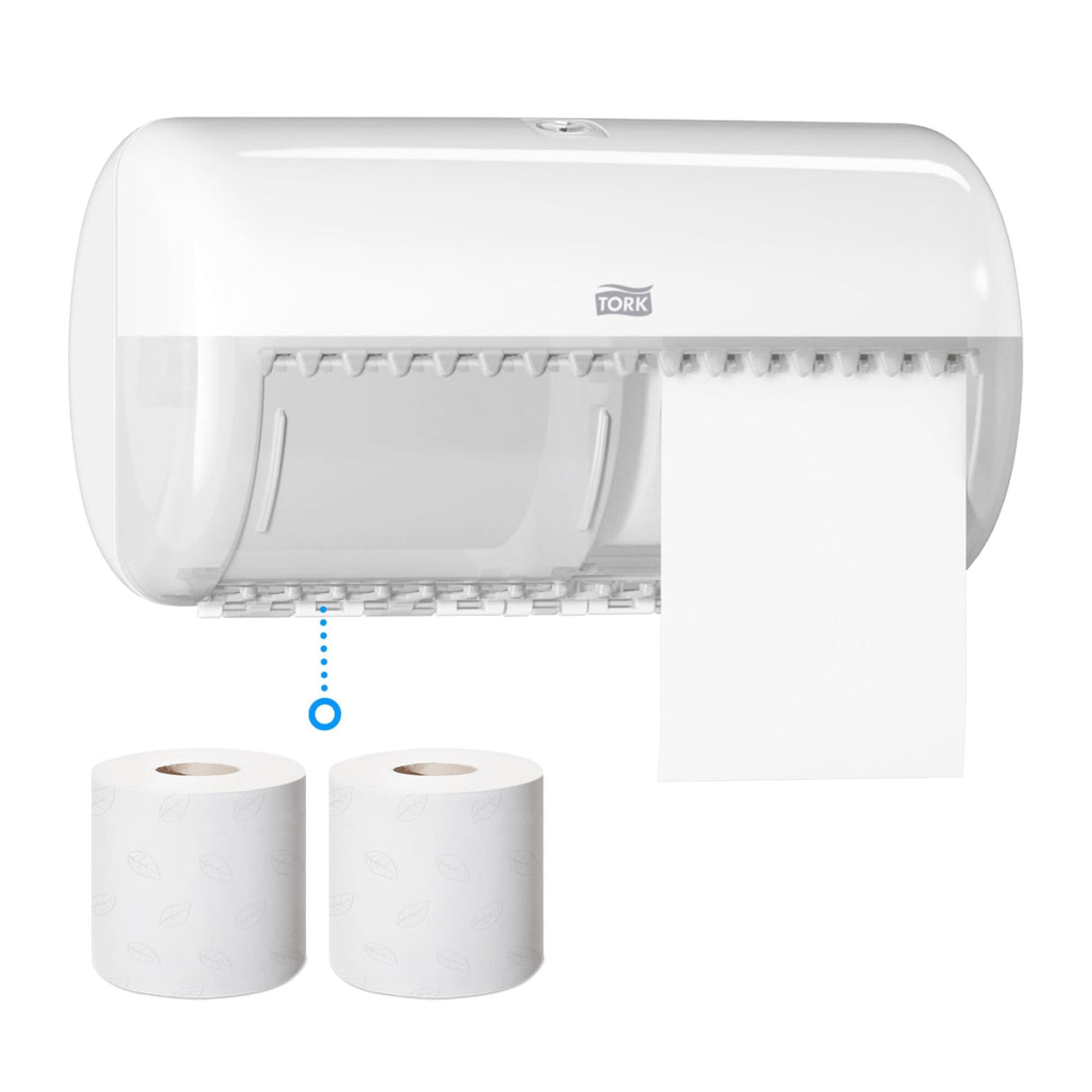 Tork Elevation Toilettenpapierspender für zwei Kleinrollen, T4 – Ansicht 2