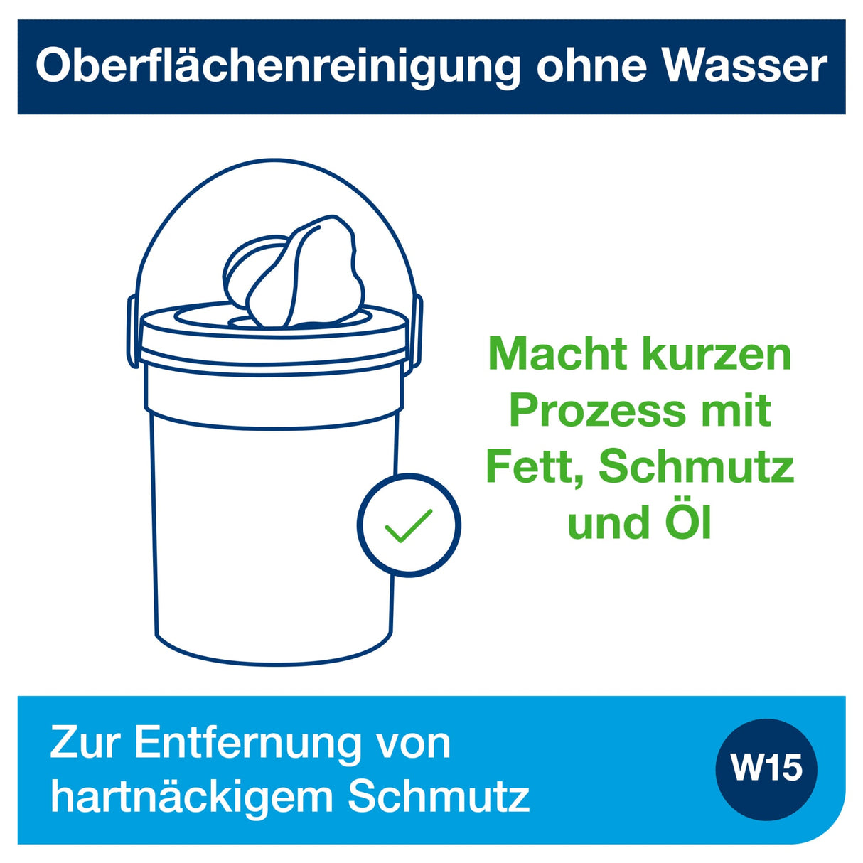 Tork Feuchte Oberflächenreinigungstücher, 1-lagig, W15 – Ansicht 4
