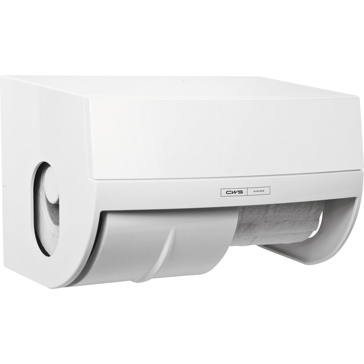 CWS Paradise Toiletpaper Toilettenpapierspender für 2 Rollen, mit Panel und Reservefunktion – Ansicht 2