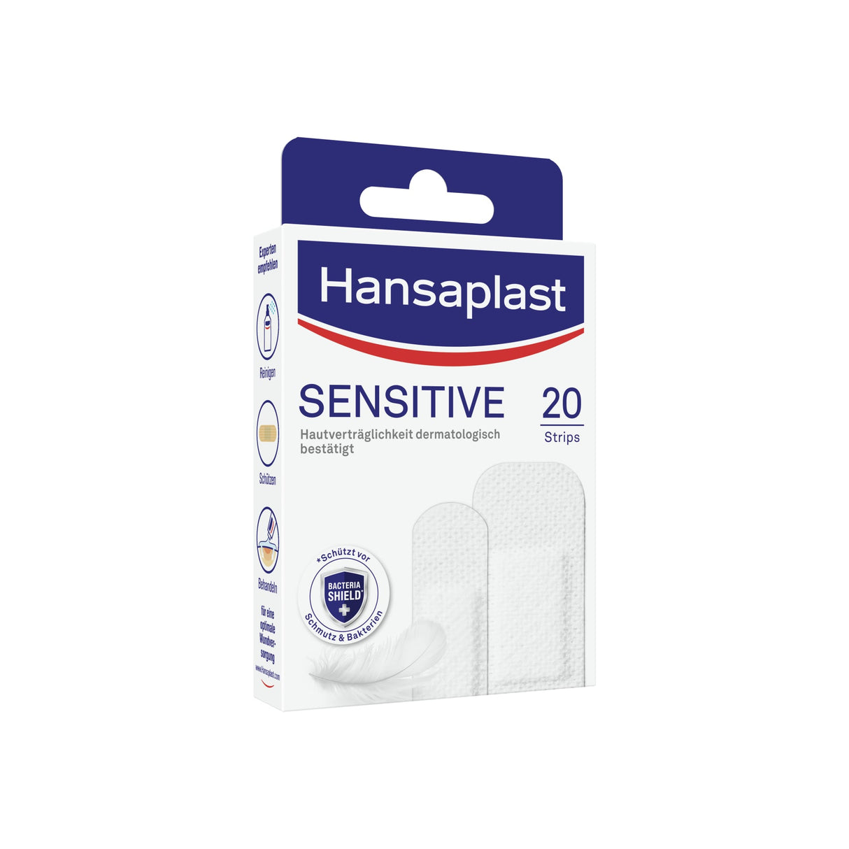 Hansaplast Sensitive Strips Pflaster hypoallergen, hautfreundlich & atmungsaktiv