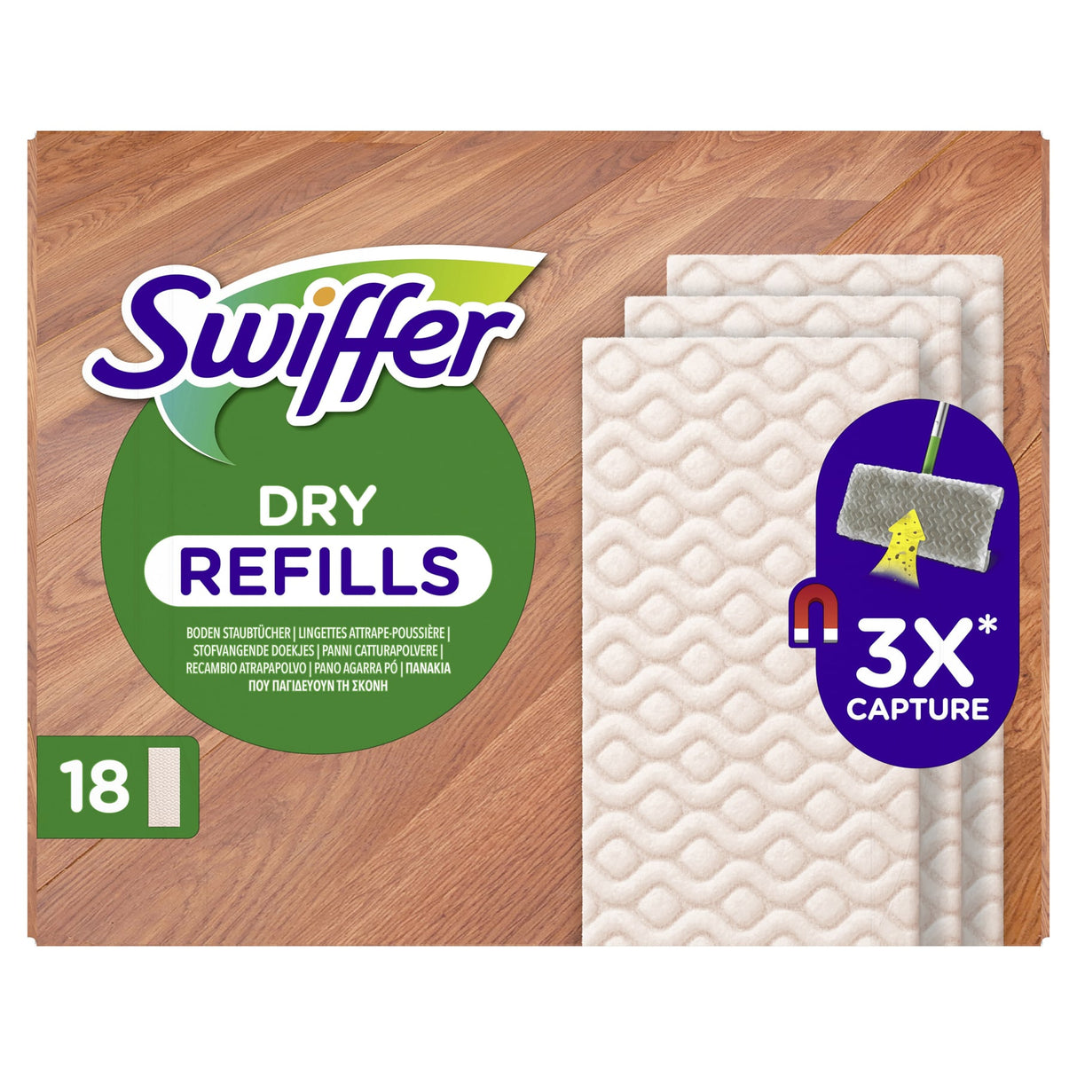 Swiffer Dry Wischtücher trocken, Nachfüllpackung mit 3D-Struktur – Ansicht 2