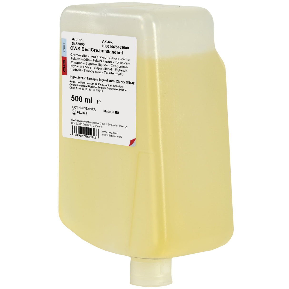 CWS Best Cream Seifencreme, rückfettend, biologisch abbaubar – Ansicht 3