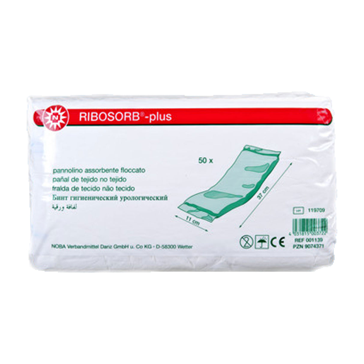 Noba Ribosorb®-plus Vlieswindel 50 Stück 11 x 37 cm