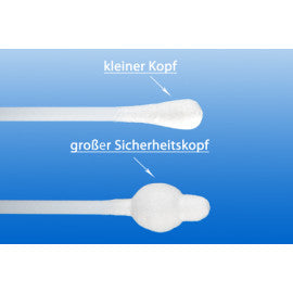 Noba Wattestäbchen zweiseitig großer Sicherheitskopf 72 Stück