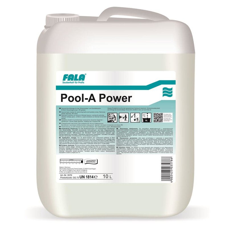 FALA SchwimmbadreinigerPool-A Power Hochalkalischer Grundreiniger RK gelistet 10 Liter