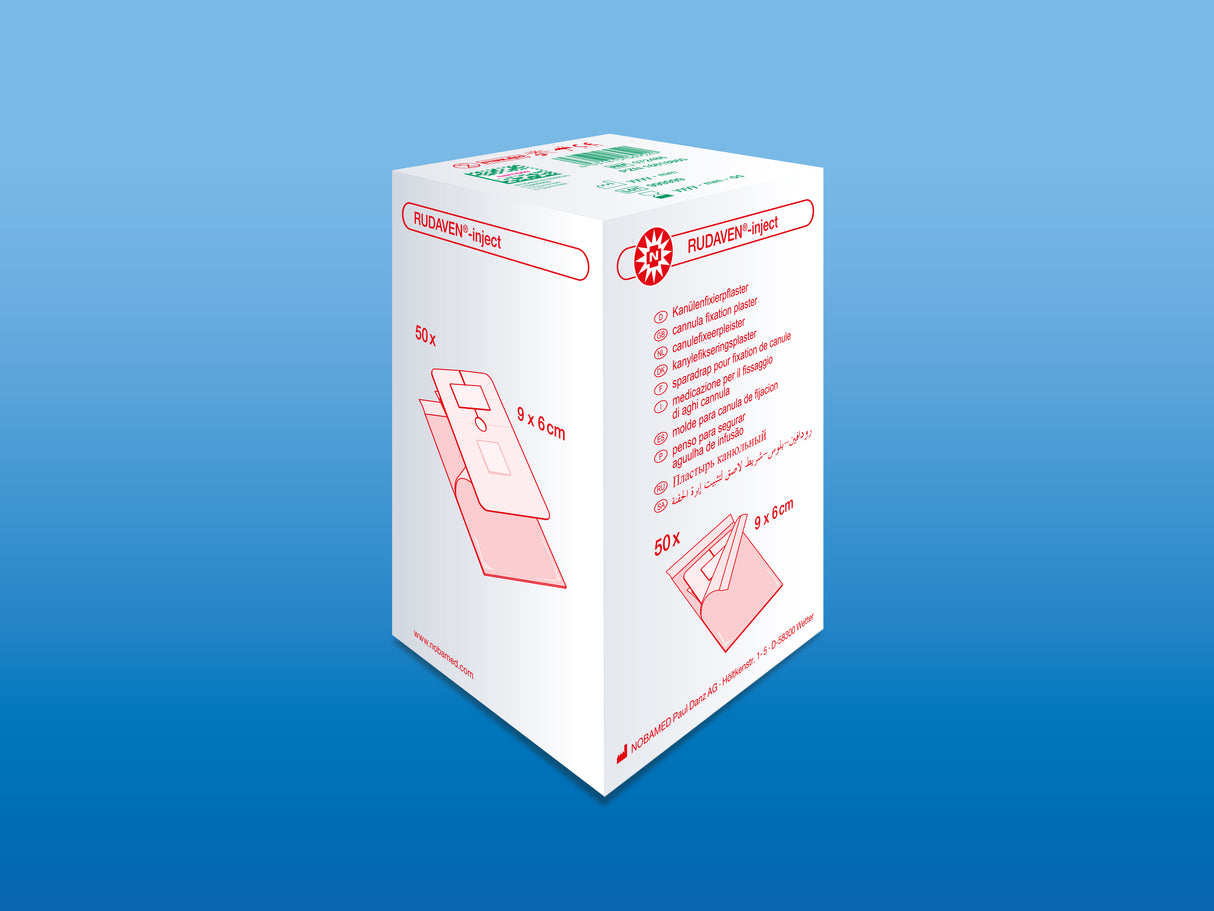 NOBA Rudaven® inject Kanülenpflaster 9 cm x 6 cm 50 Stück