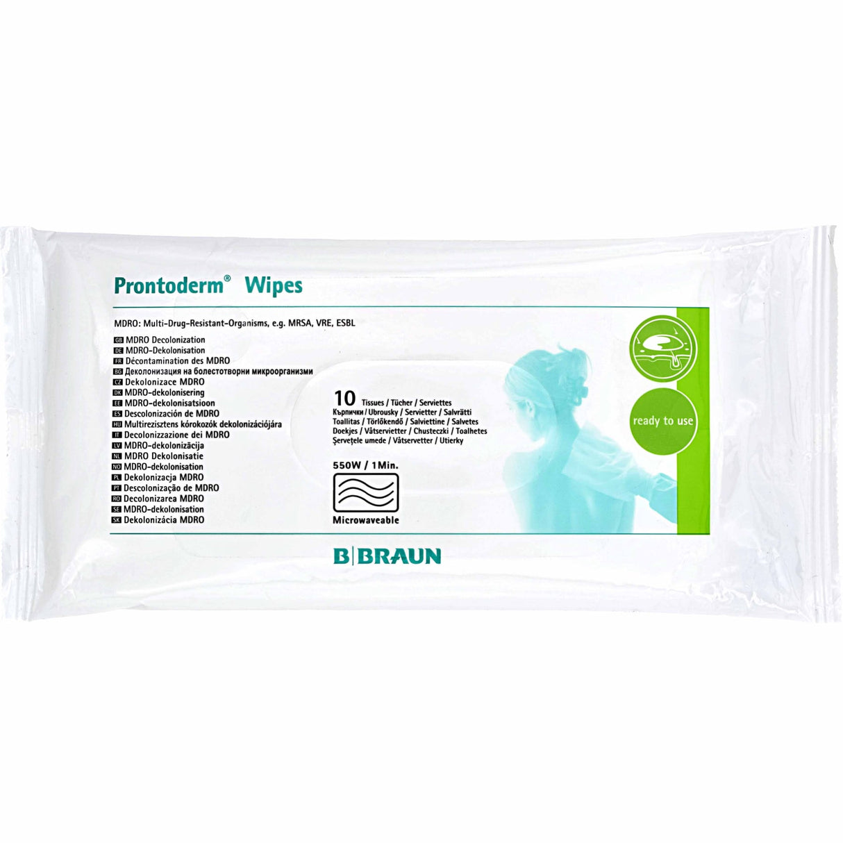 B. Braun Prontoderm Wipes, feuchte Einmal-Waschtücher zur MRE-Dekolonisation