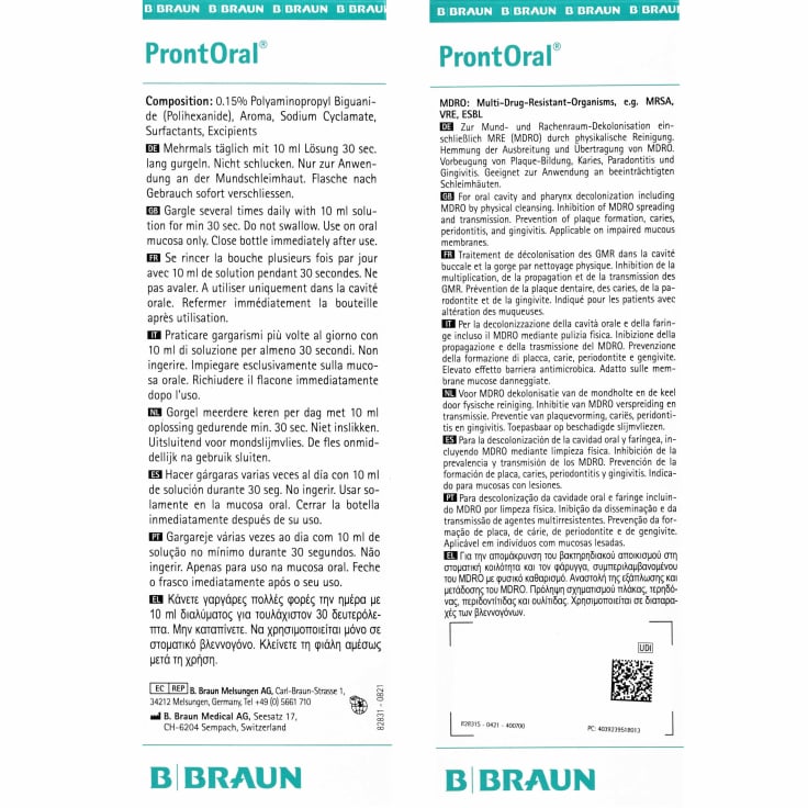 B. Braun Prontoderm MRSA Kit, kompaktes Reinigungsset – Ansicht 4
