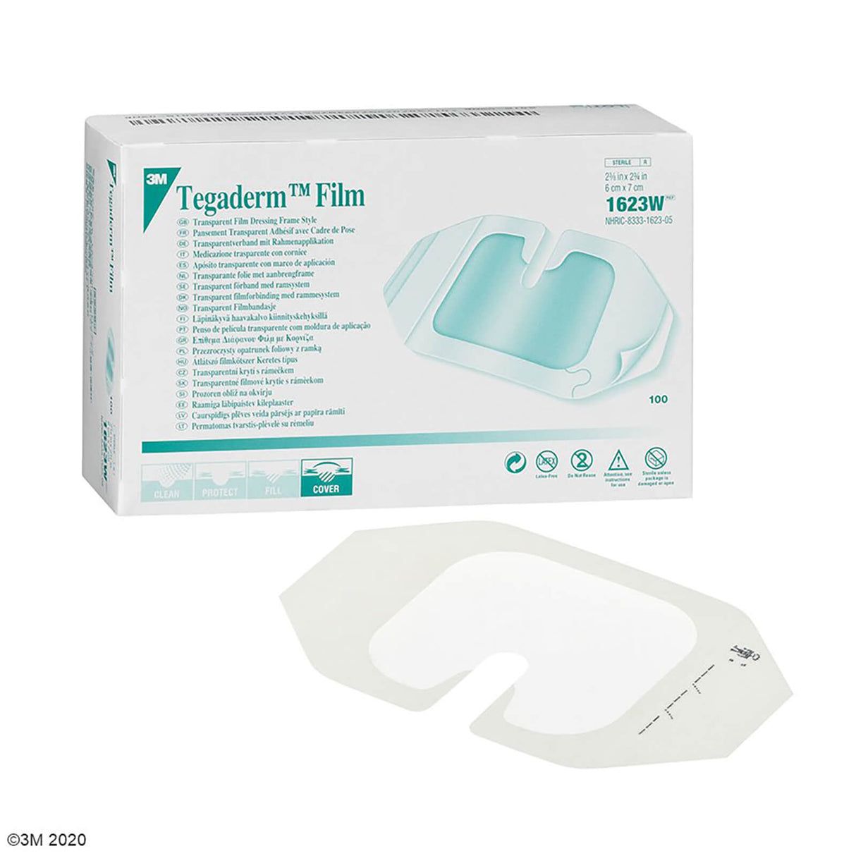 3M Tegaderm Film Transparentverband steril, 6 x 7 cm (100 Stck.)