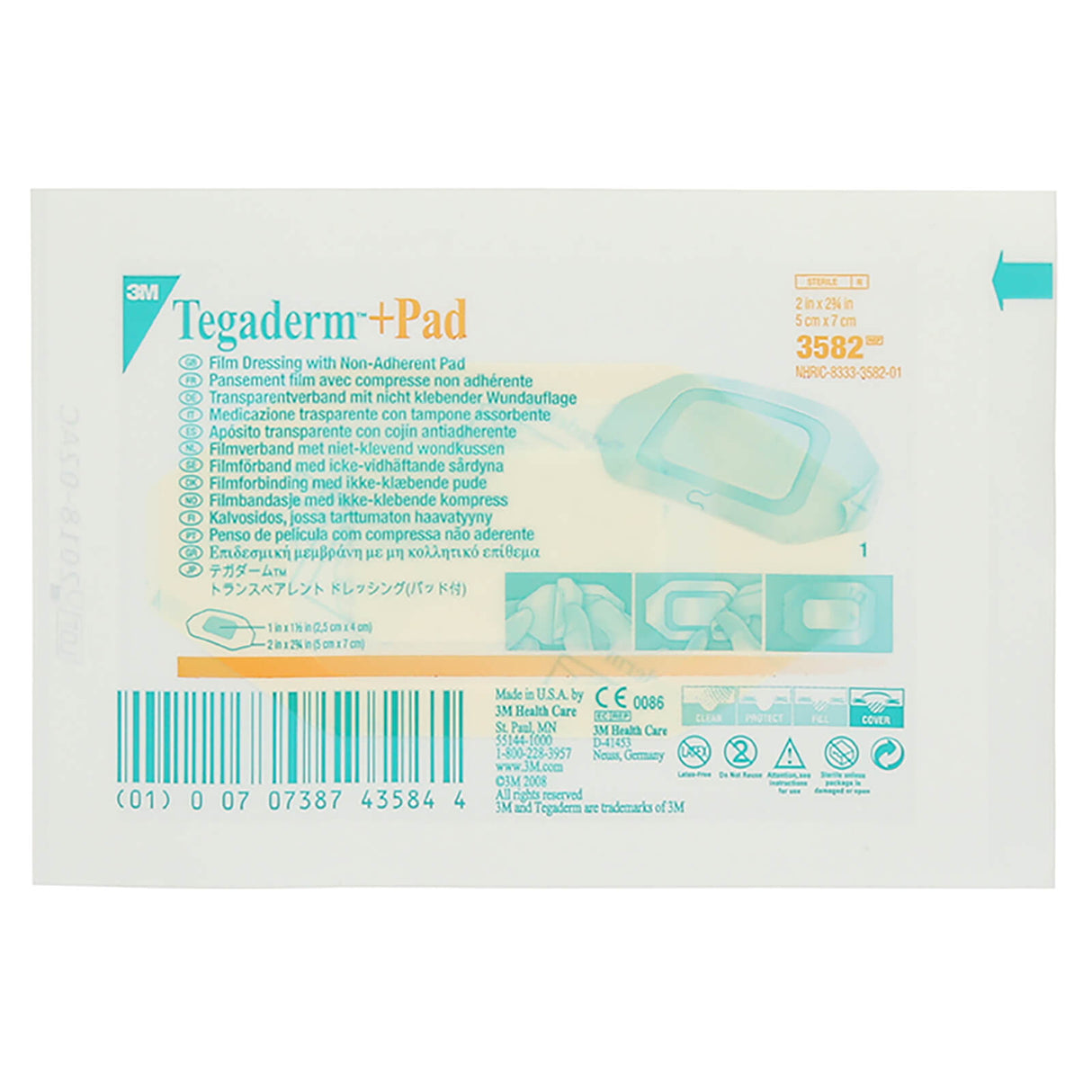 3M Tegaderm + Pad Transparentverband, 5 x 7 cm (50 Stck.)