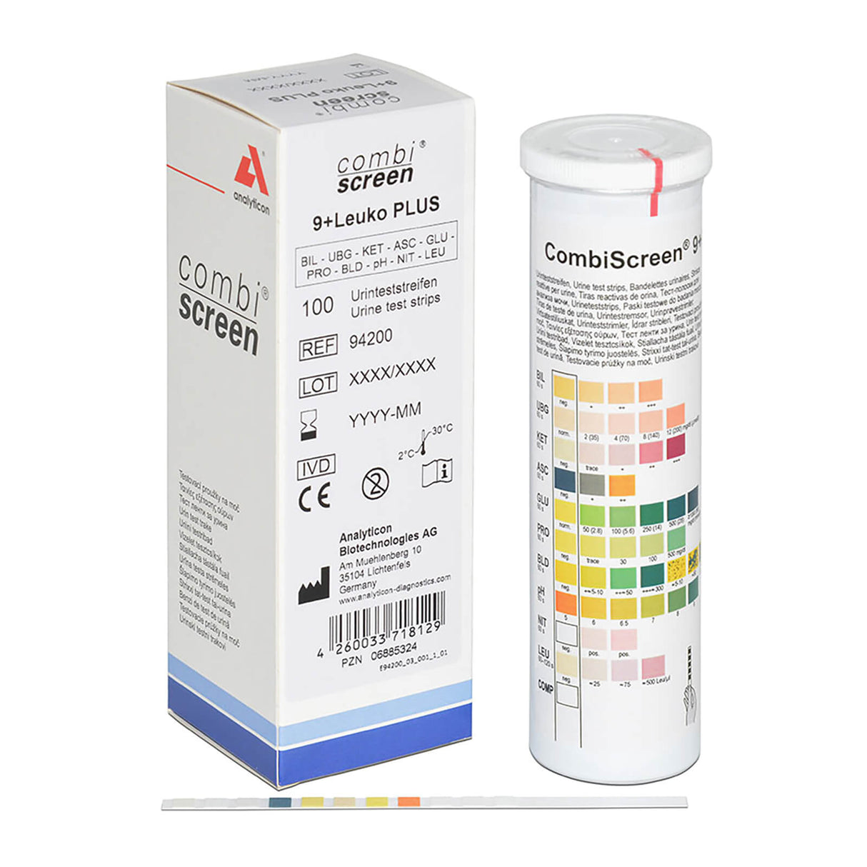 Analyticon CombiScreen 9 + L PLUS Harnteststreifen